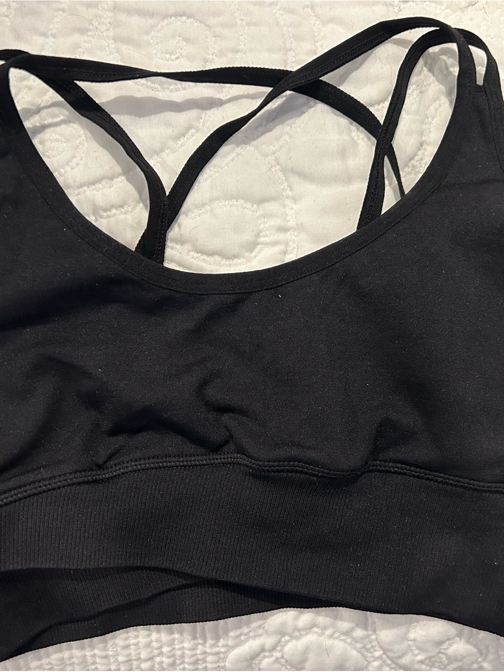 Amazon Black Strappy Sports Bralette